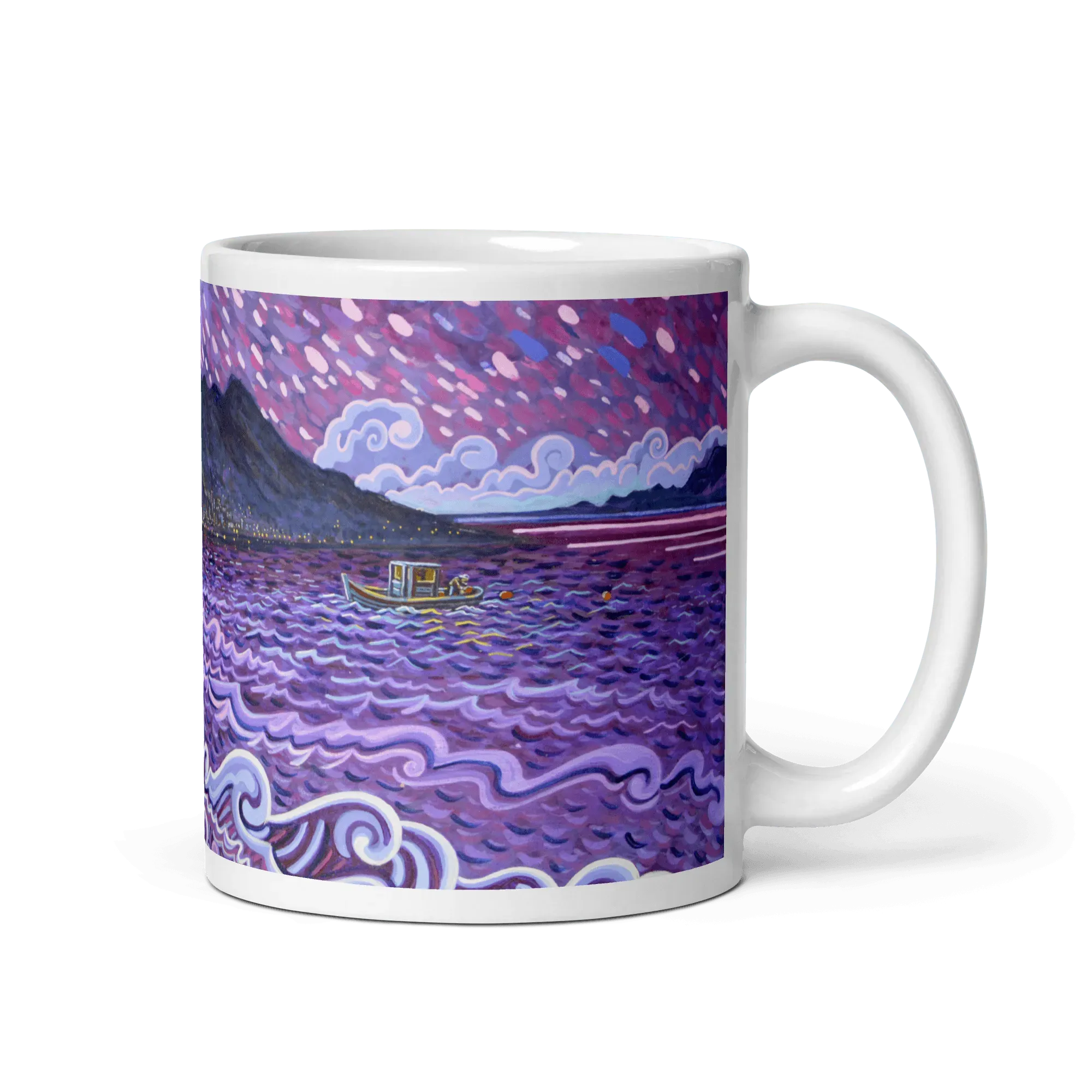 N7 - Purple night - Mug Panorama - Arte Caballero