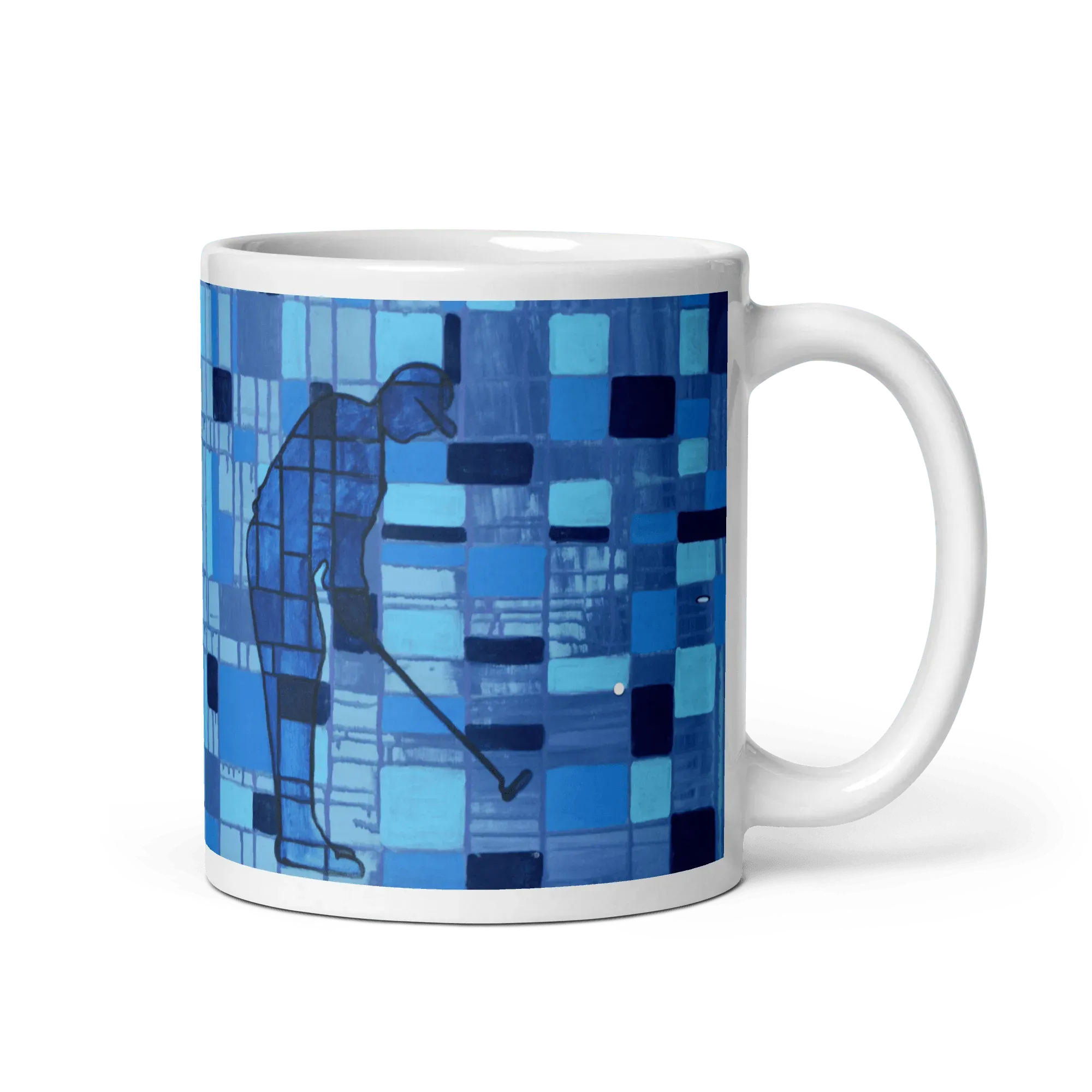 N81 - Golf - The Putt - Mug Panorama - Arte Caballero