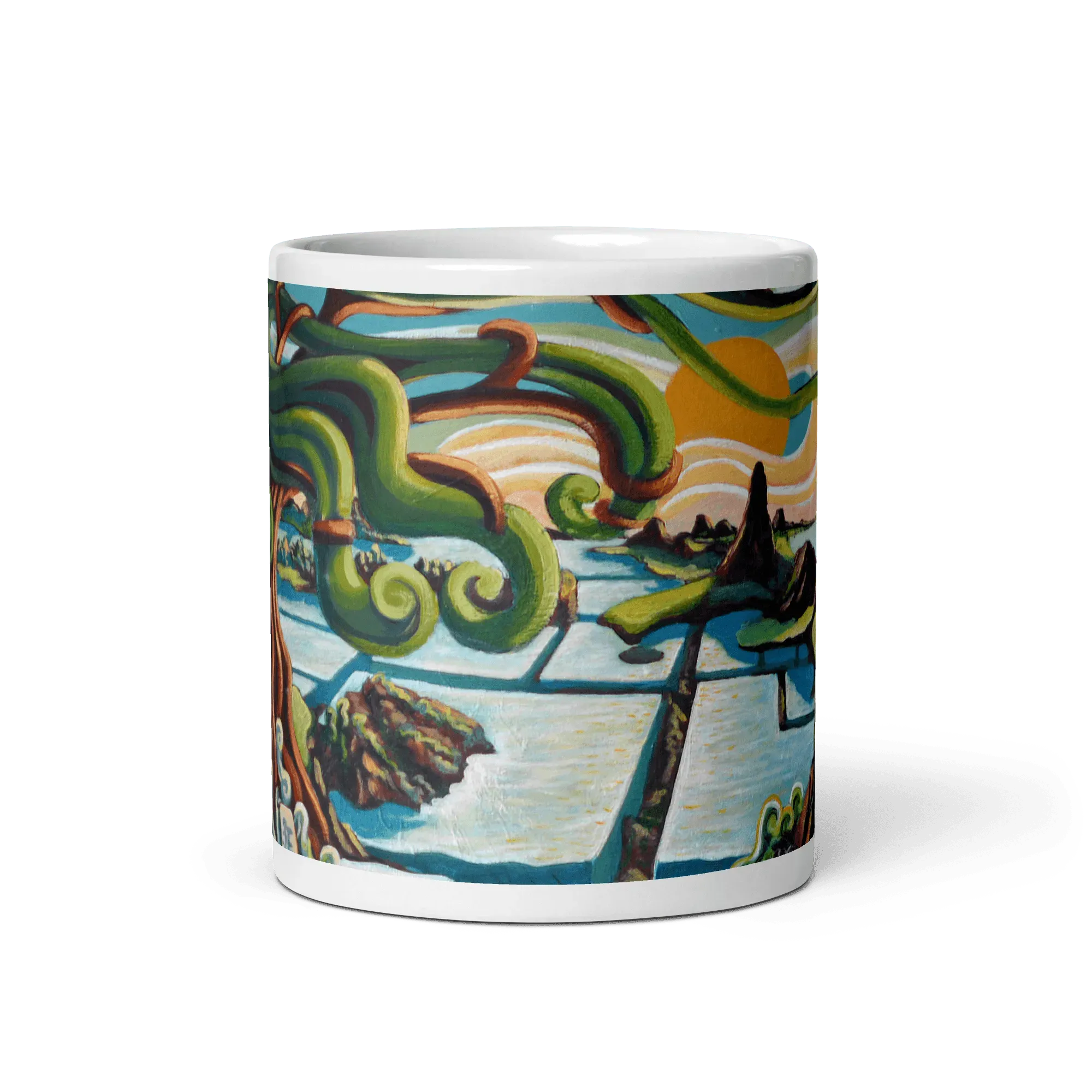 N82 - The Bonsai & The Sea of Fishtanks- Mug Panorama - Arte Caballero