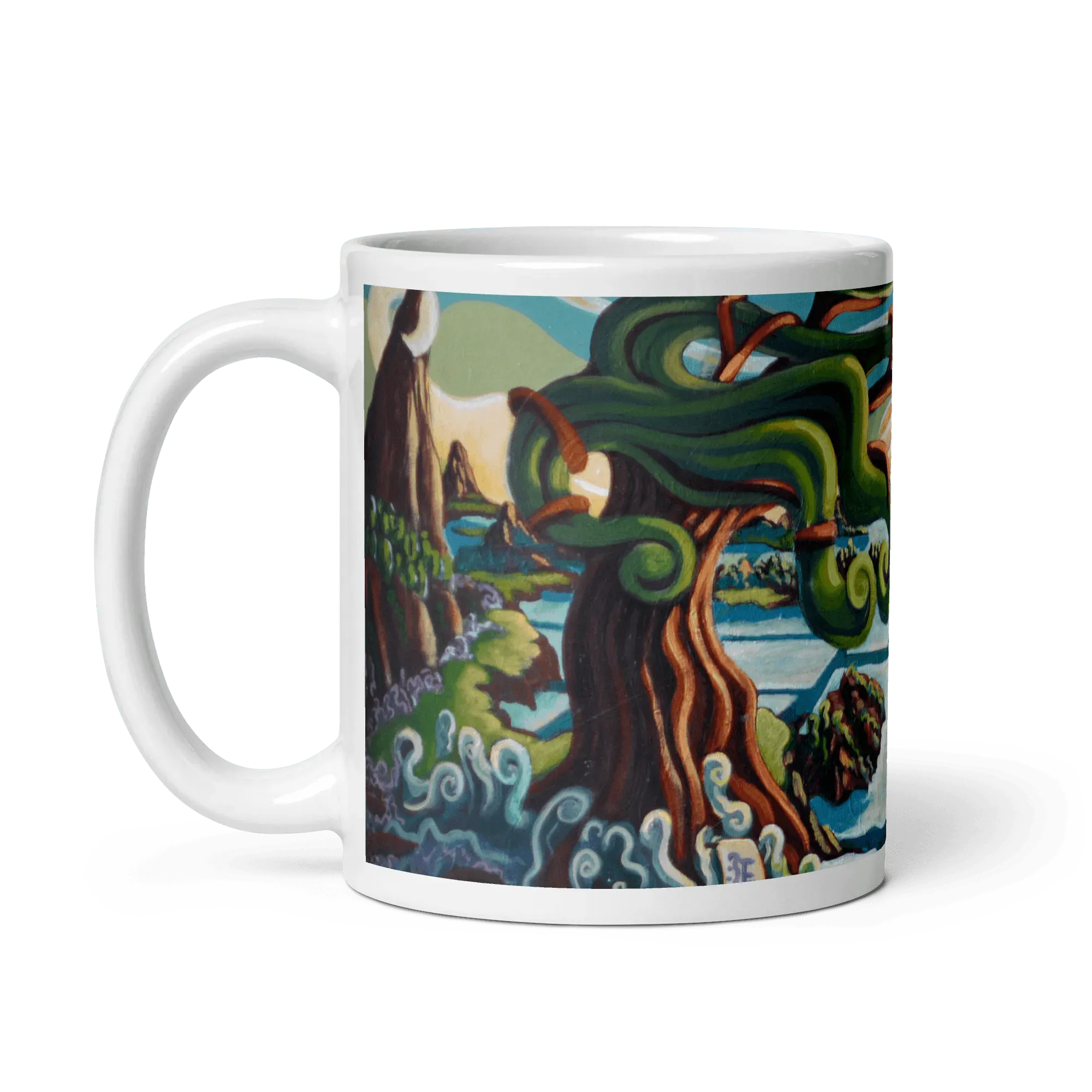 N82 - The Bonsai & The Sea of Fishtanks- Mug Panorama - Arte Caballero