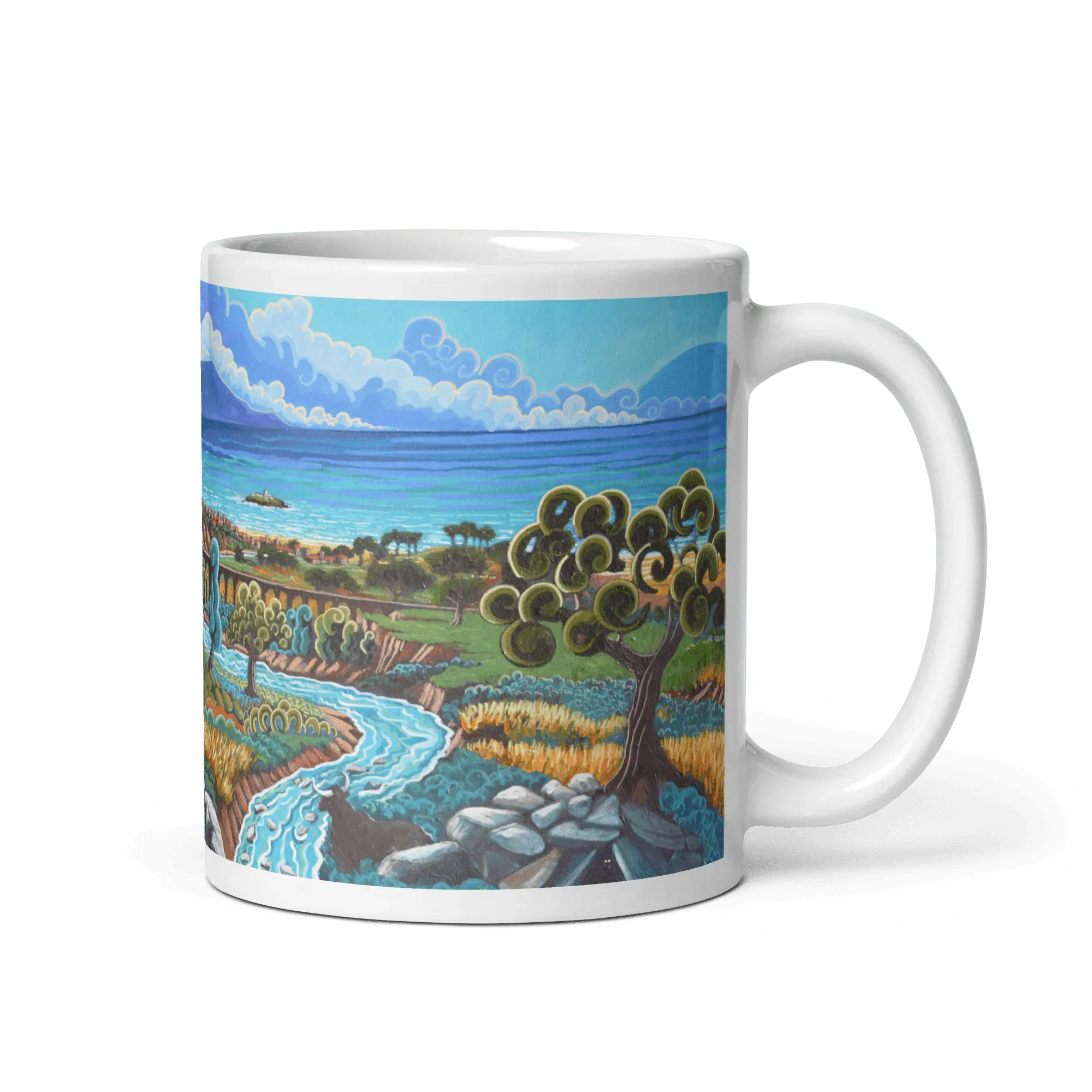 N9 - Rio de la Miel - Algeciras - Mug Panorama - Arte Caballero