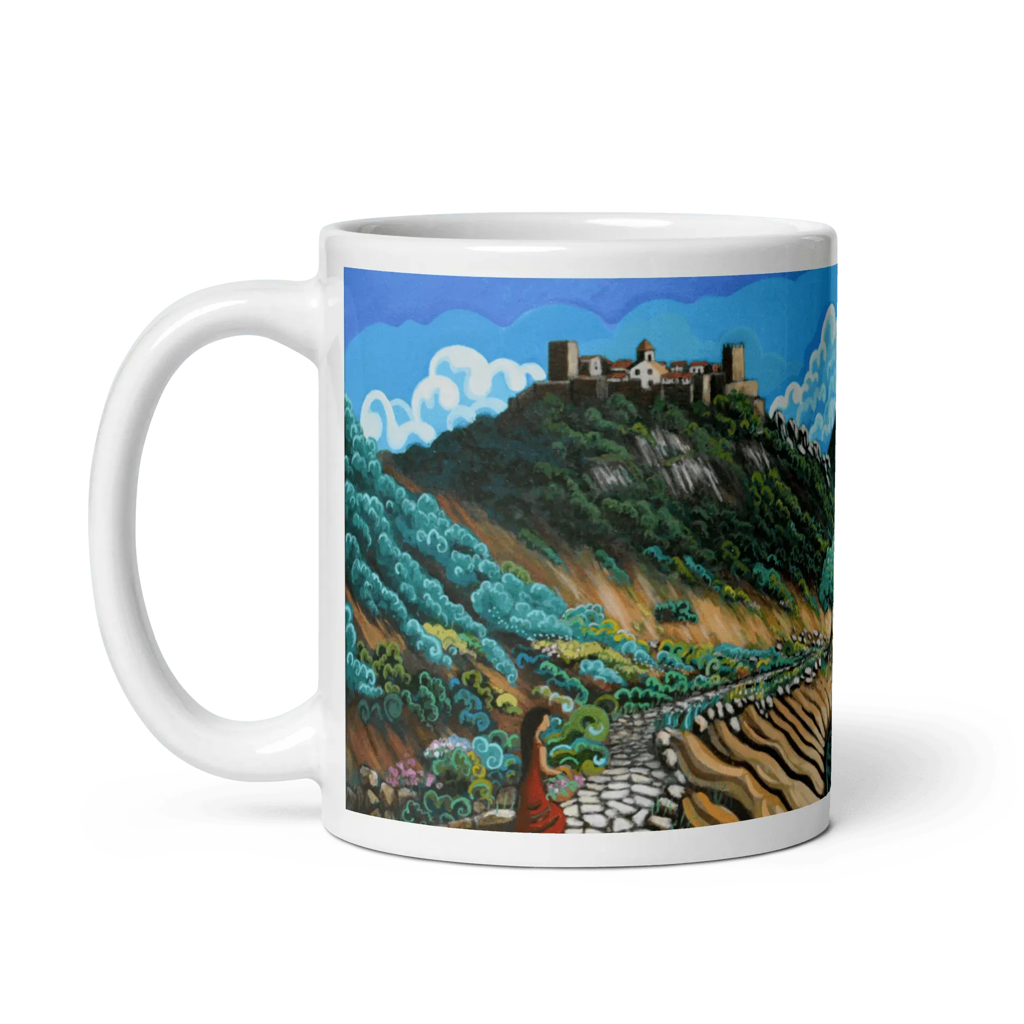 N90 - Lake walk in Castellar - Mug Panorama - Arte Caballero