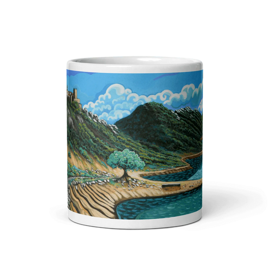 N90 - Lake walk in Castellar - Mug Panorama - Arte Caballero