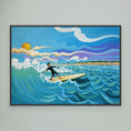 Bild in Galerie-Betrachter laden, N204 - Surfing El Palmar - Framed Canvas Art Print