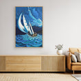 Charger l'image dans la visionneuse de la galerie, N12- Saling with the storm - Framed Canvas Art Print