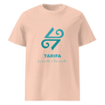 Загрузить изображение в просмотрщик галереи, LoP 4 - Symbol Large - Tarifa & LoP text front - Unisex organic cotton t-shirt