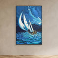 Load image into Gallery viewer, N12- Saling with the storm - Framed Canvas Art Print