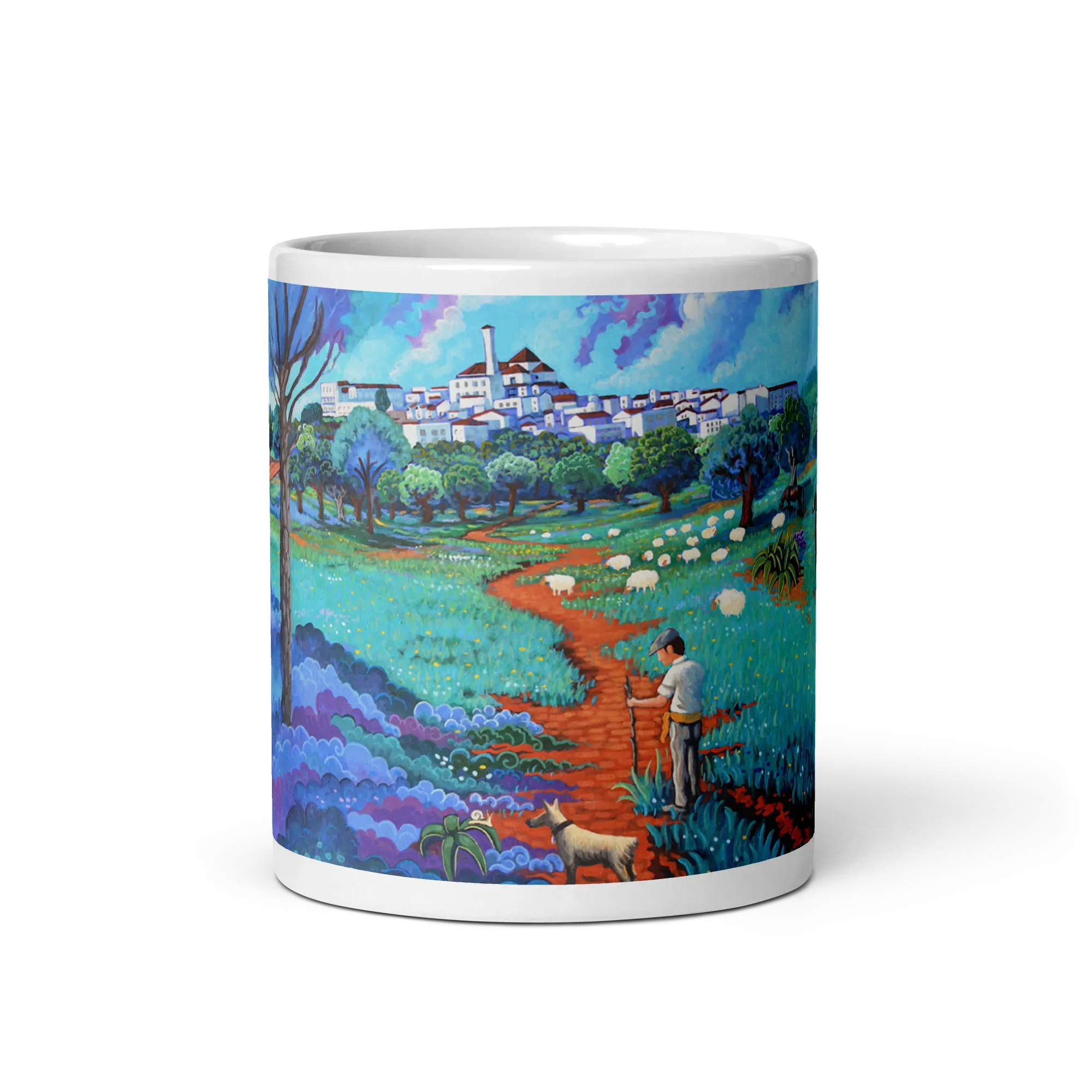 N144 - Le chien de San Roque - Version étendue - Mug Panorama