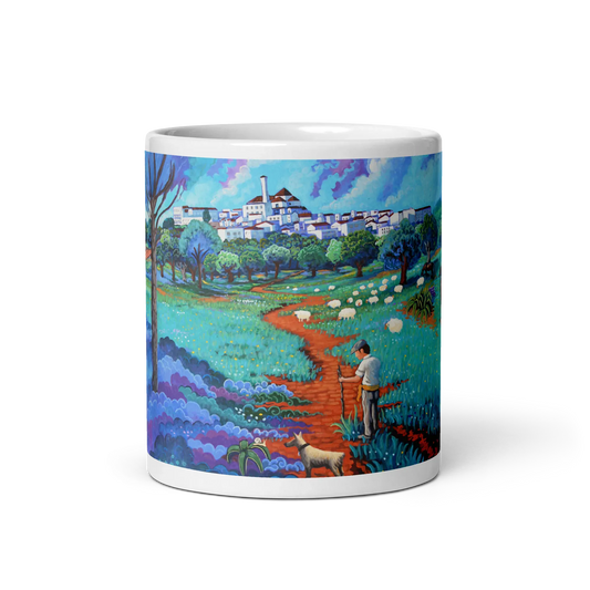 N144 - Le chien de San Roque - Version étendue - Mug Panorama