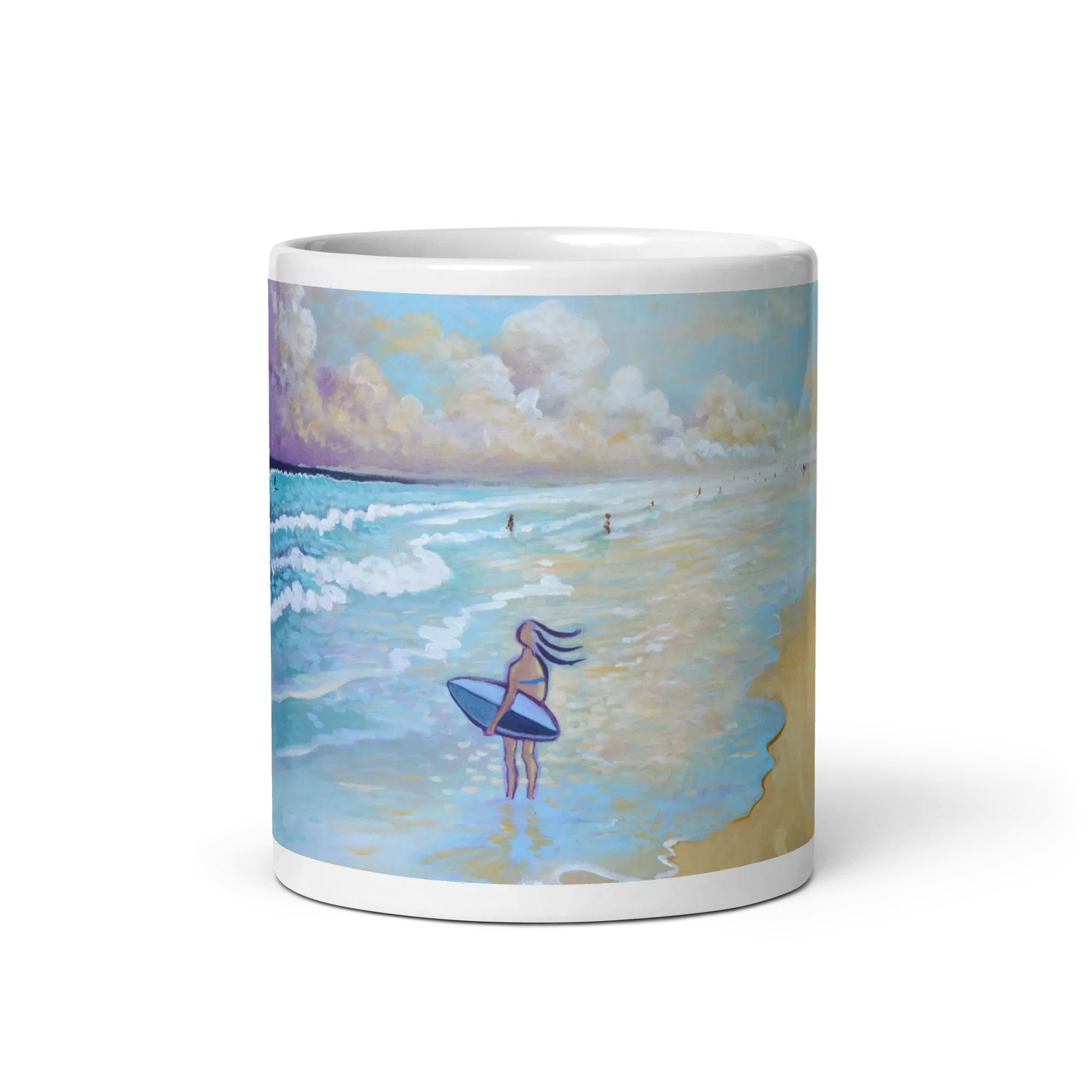 N213 - Atlantic Surf - Mädchen - Panorama Tasse