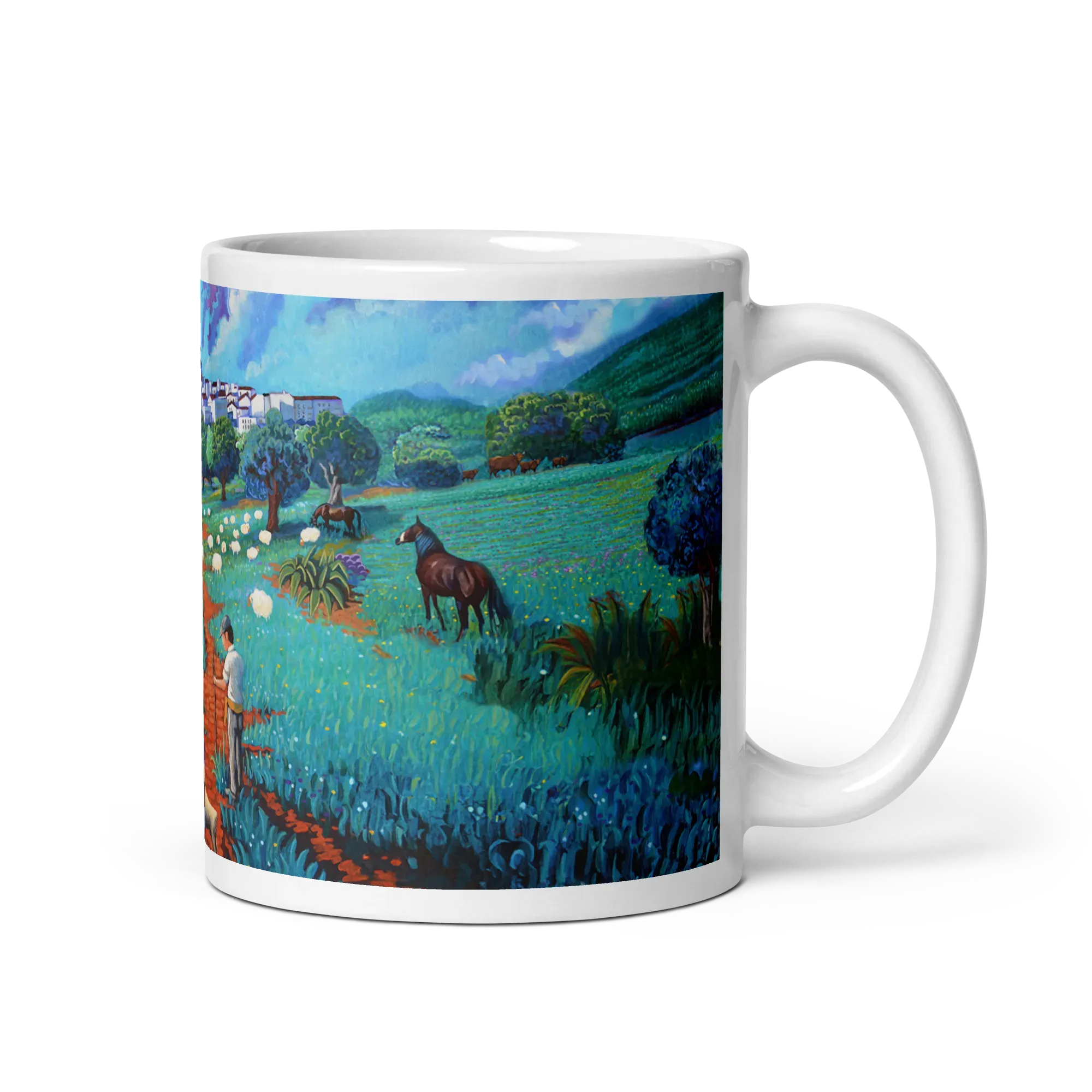 N144 - Le chien de San Roque - Version étendue - Mug Panorama