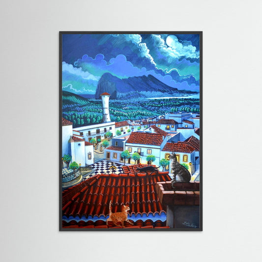 N11 - The Cats of San Roque -  Framed Fine Art Paper Print
