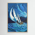 Charger l'image dans la visionneuse de la galerie, N12- Saling with the storm - Framed Canvas Art Print