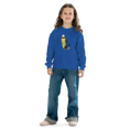 Charger l'image dans la visionneuse de la galerie, Child wearing royal blue crew neck sweatshirt with cartoon surfboard and dog graphic