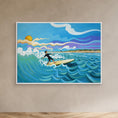 Bild in Galerie-Betrachter laden, N204 - Surfing El Palmar - Framed Canvas Art Print