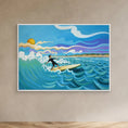 Load image into Gallery viewer, N204 - Surfing El Palmar - Framed Canvas Art Print