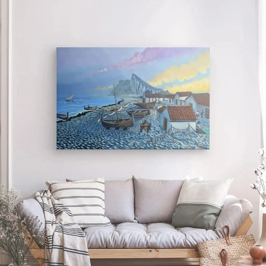 N131 - Houses on the Beach - Atunara - Canvas - Arte Caballero