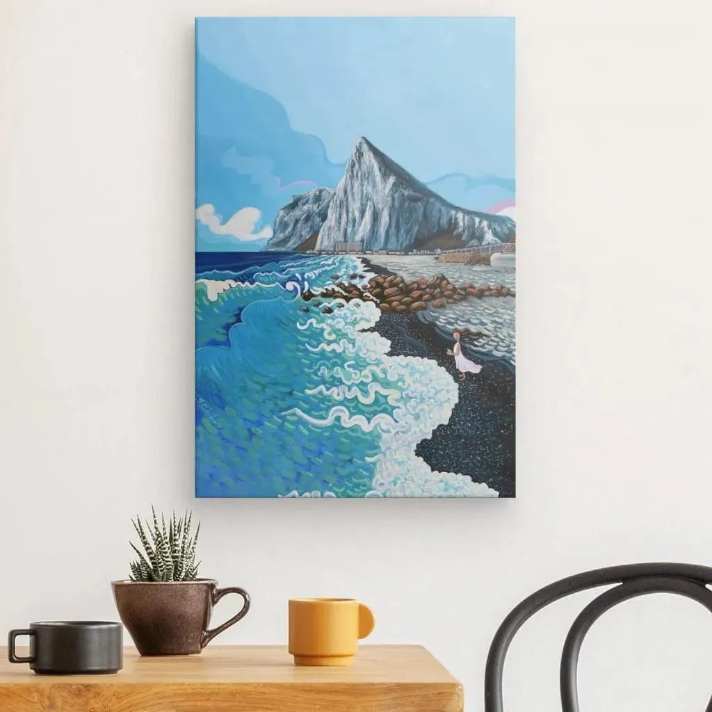 N206 -B- The Shores of El Sardinero - Vertical Canvas - Arte Caballero