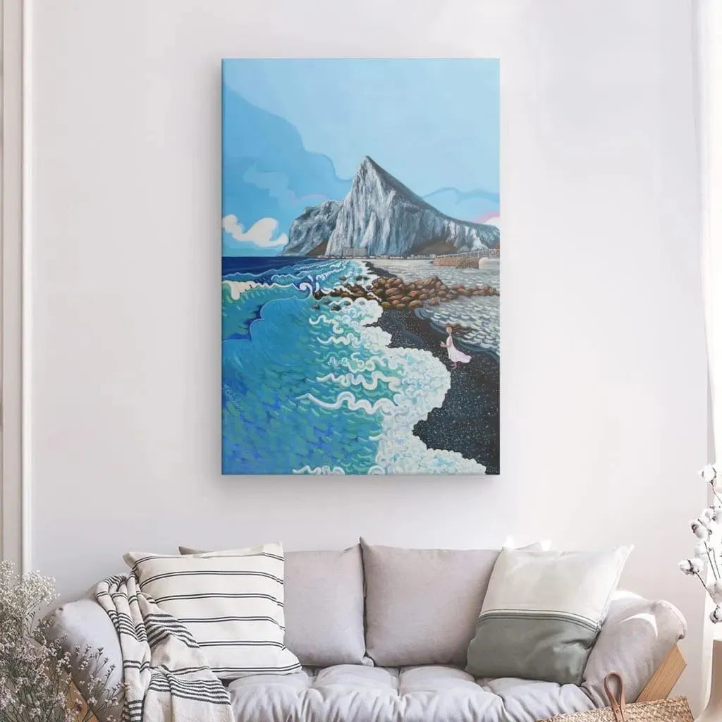 N206 -B- The Shores of El Sardinero - Vertical Canvas - Arte Caballero