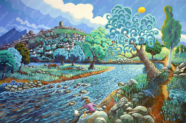 N1 - A la vera del rio -  Jimena de la Frontera  - Canvas