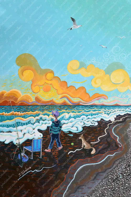 N5 - Sunrise fishing  - Canvas