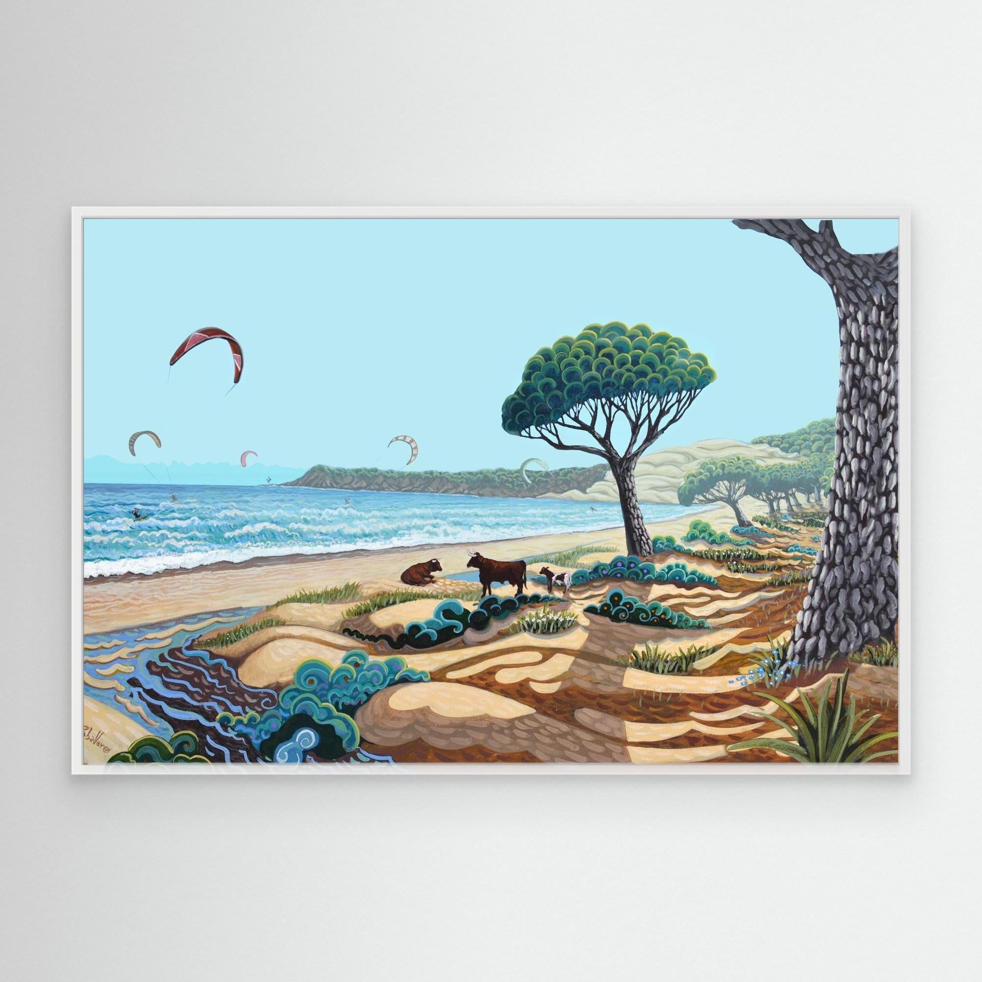 N3 - Costa de la Luz - Framed Canvas Art Print