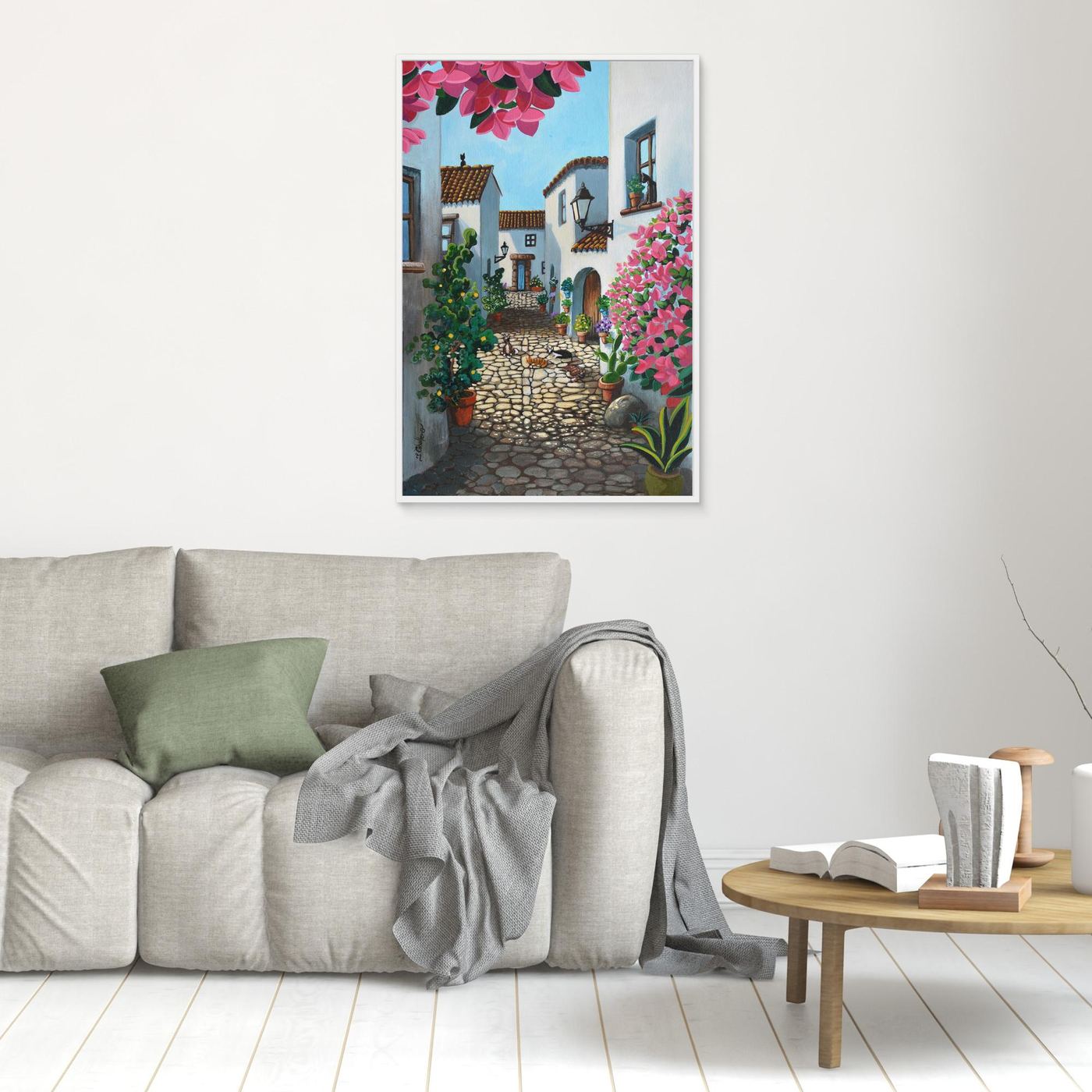 N214 -The Cats of Castellar  - Framed Canvas 