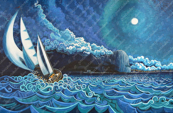 N12 - Sailing with the storm - Canvas