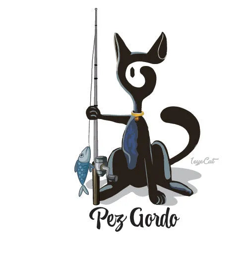 1eyeCat - Pez Gordo - Camiseta unisex de algodón orgánico