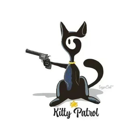 1eyeCat - Kitty Patrol - Unisex organic cotton t-shirt