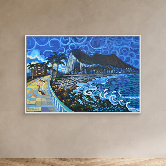 N209 - Poniente's promenade - Framed Canvas Art Print