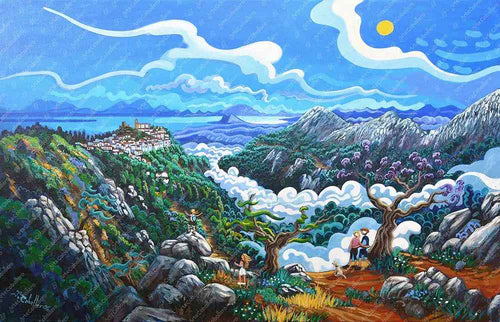 Sierra Crestellina, Casares Canvas Print (N201)