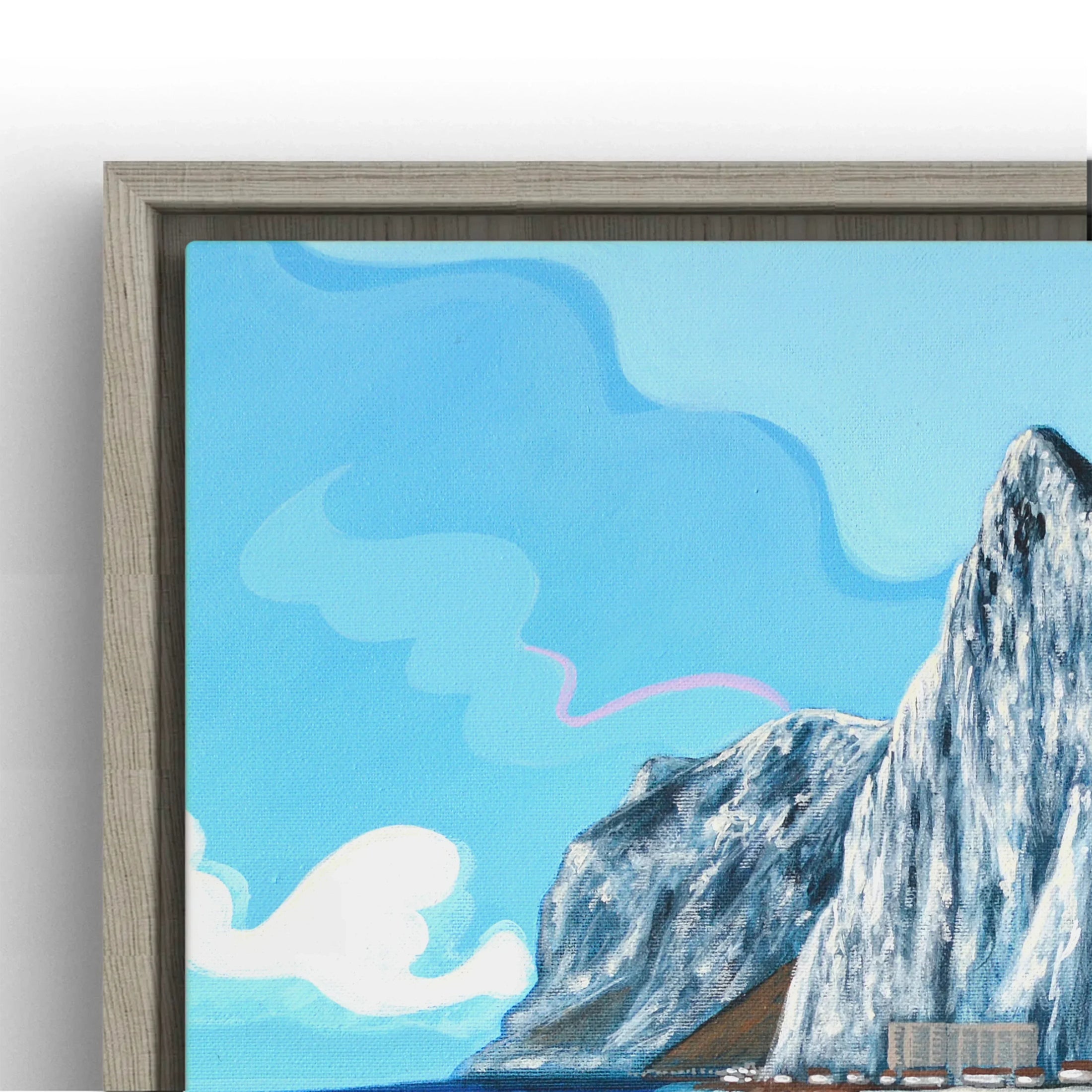 N206 - Por la orilla del Sardinero -  Framed Canvas
