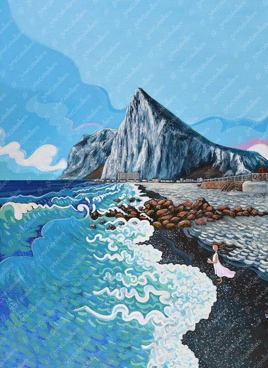 N206 -B- The Shores of El Sardinero - Vertical Canvas