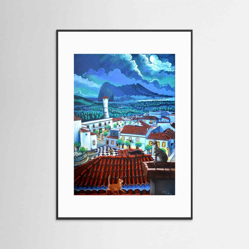 N11 - The Cats of San Roque -  Framed Fine Art Paper Print