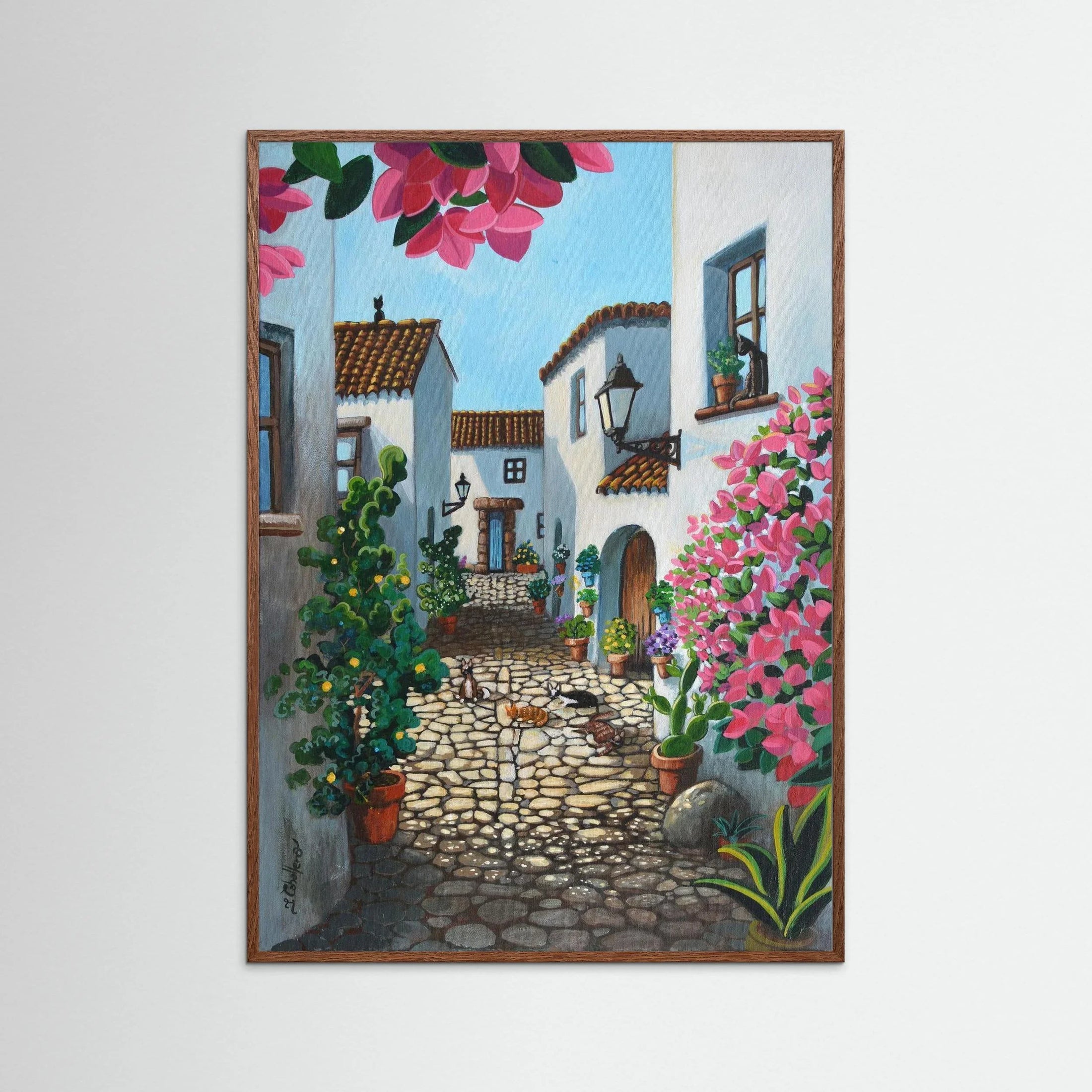 N214 -The Cats of Castellar  - Framed Fine Art Paper Print 