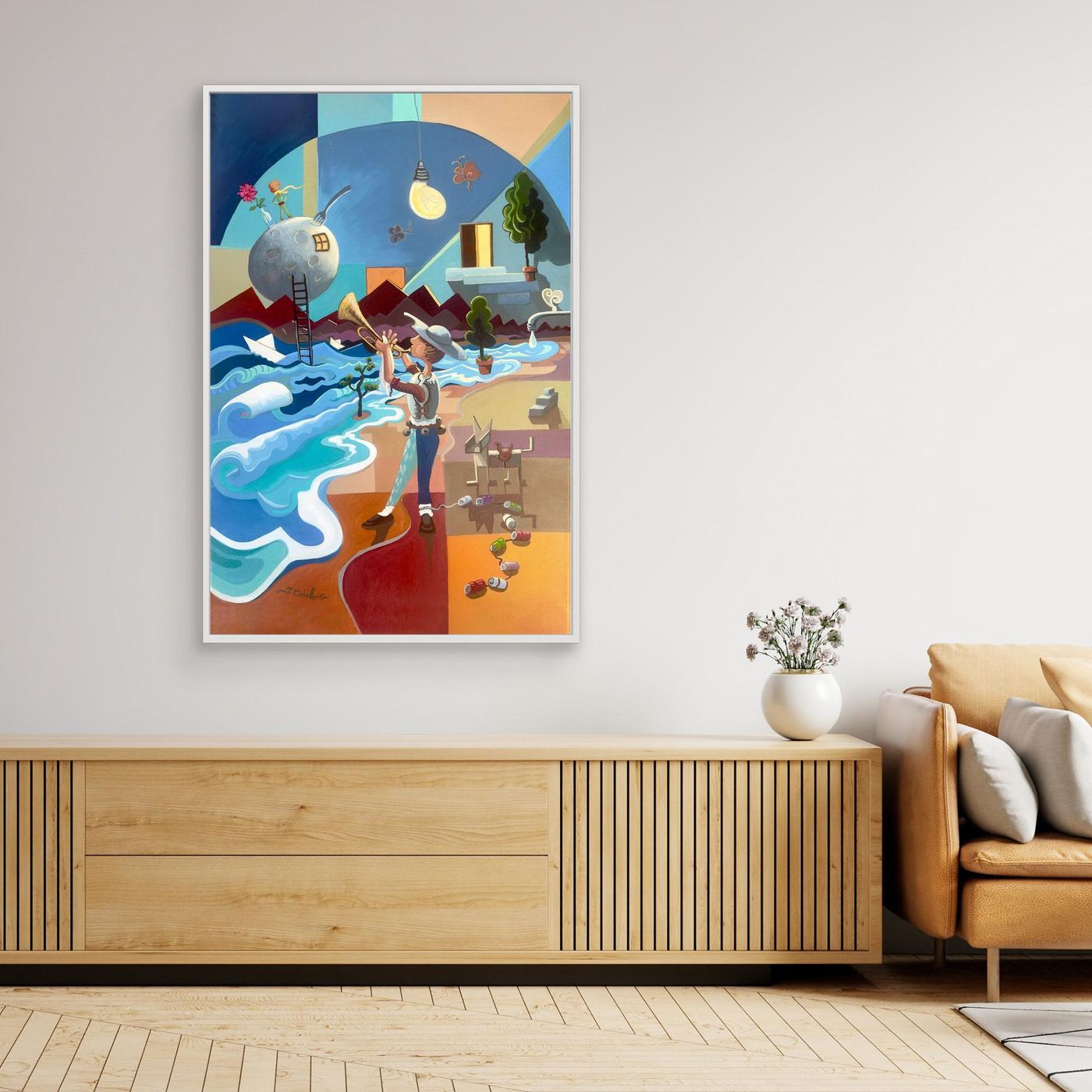 N230 - The Theatre of Dreamers - Framed Canvas