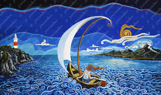 N41 - Sailing the strait - Canvas