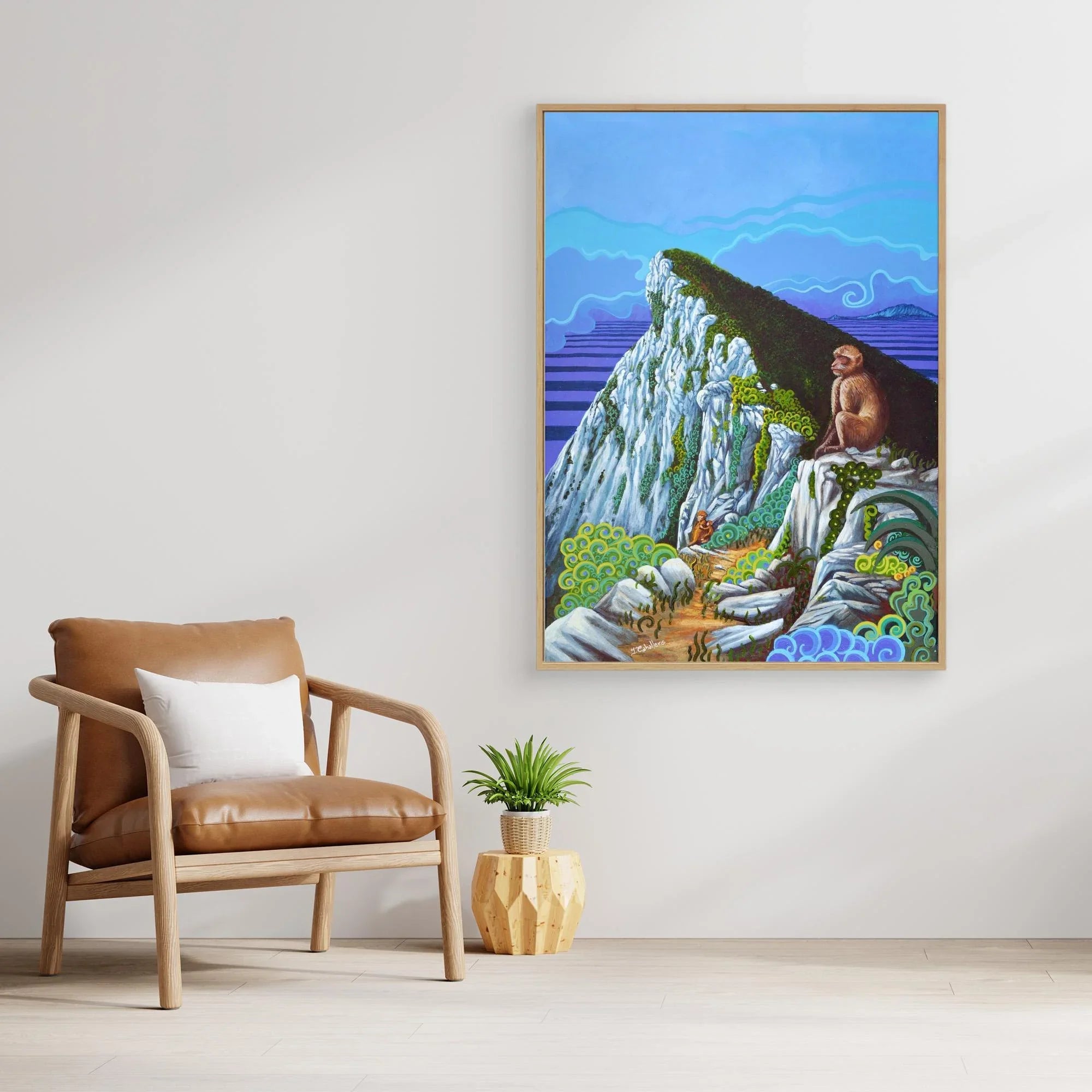 N19 - Top of the Rock - Framed Canvas Art Print