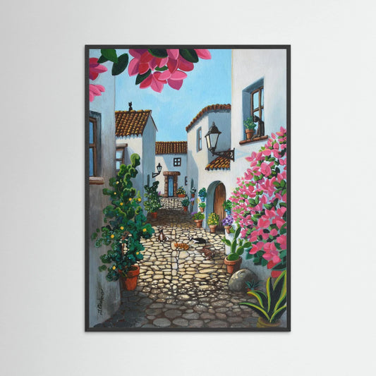 N214 -The Cats of Castellar  - Framed Fine Art Paper Print 