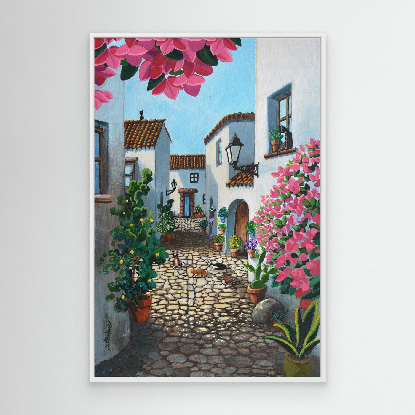 N214 -The Cats of Castellar  - Framed Canvas 