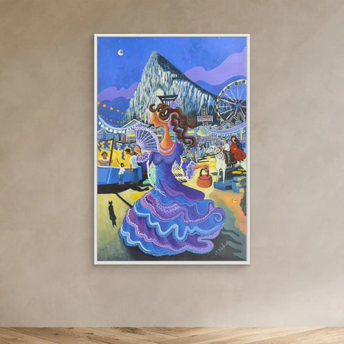 N150 - Noche de Feria - Framed Canvas Art Print