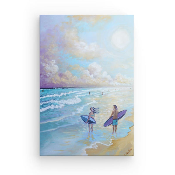 N213 - Atlantic Surf - Girl& Boy - Canvas