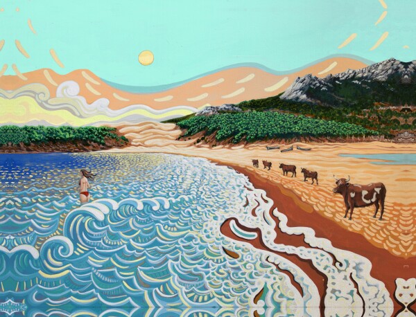 N17- Vacas de Bolonia  - Framed Canvas