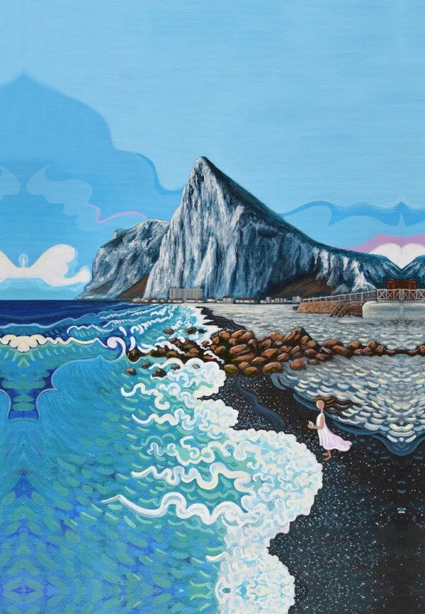 N206 - Por la orilla del Sardinero -  Framed Canvas