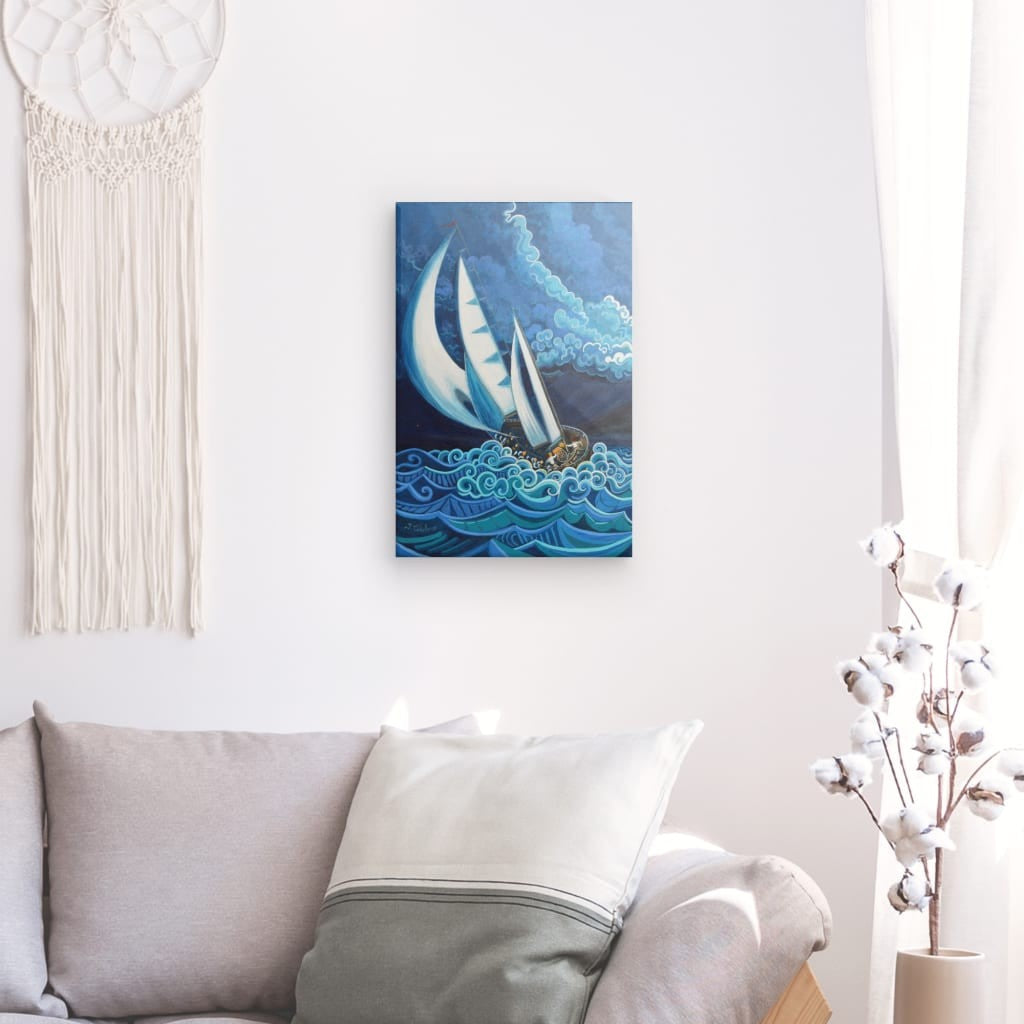 N12 B - Sailing with the storm - Portrait Canvas