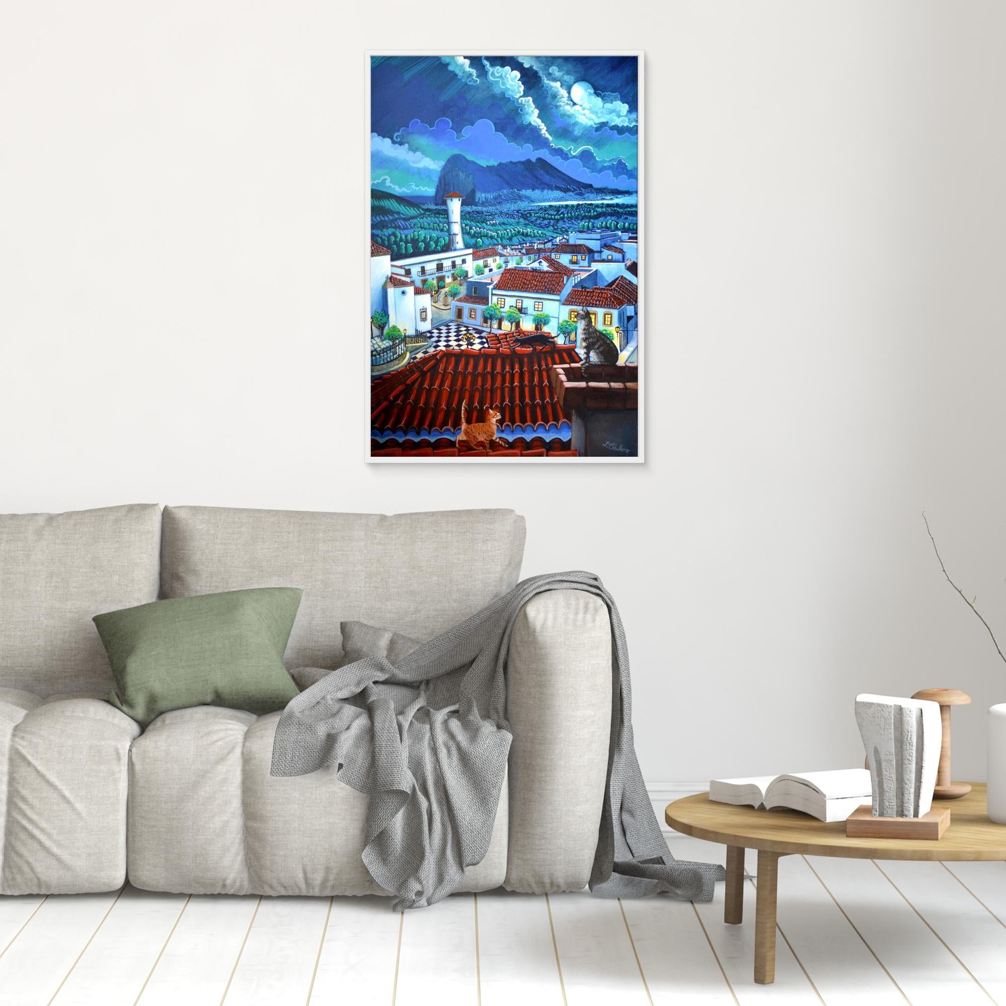 N11 - The Cats of San Roque - Framed Canvas Art Print