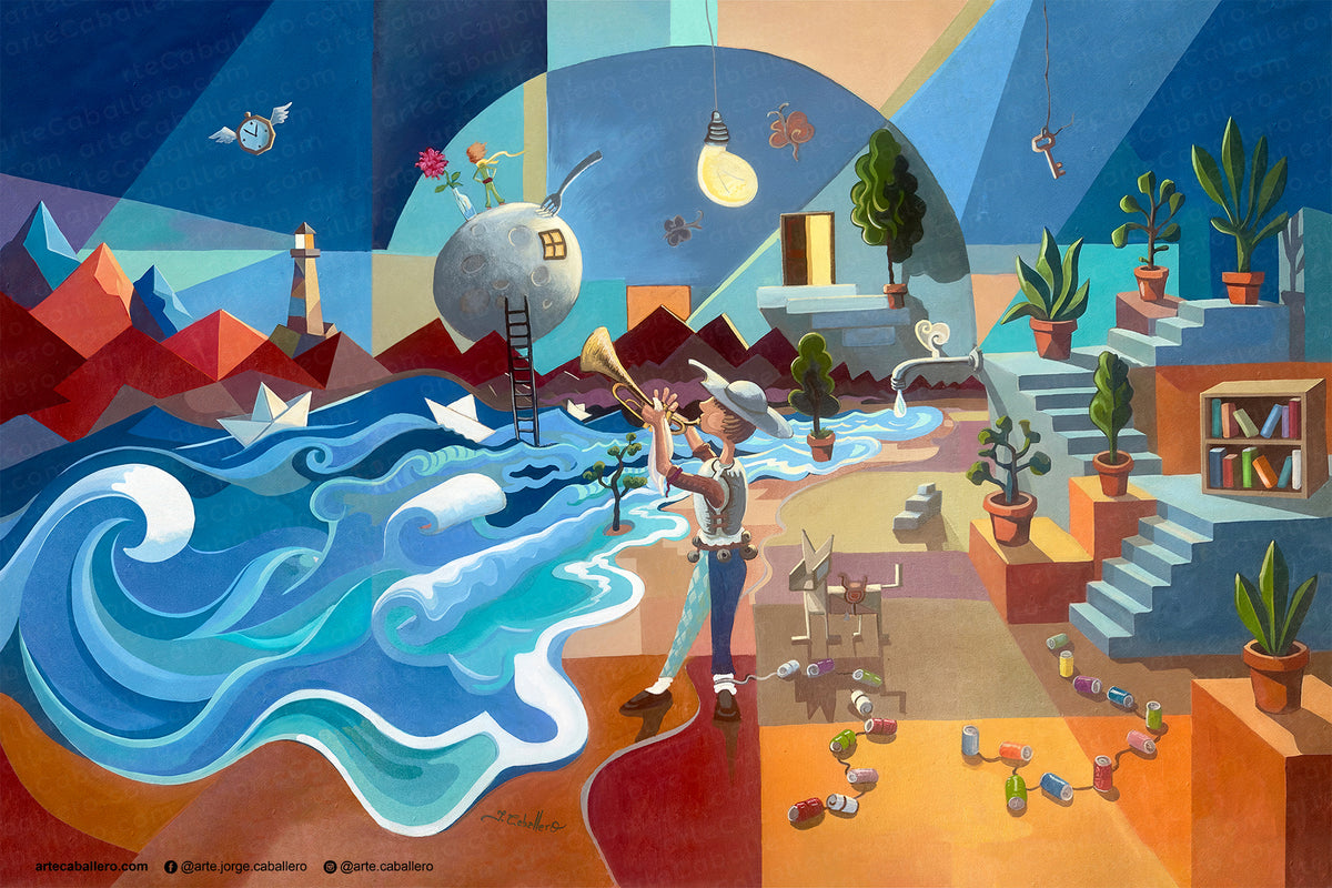 Video animation of paintings by Jorge Caballero