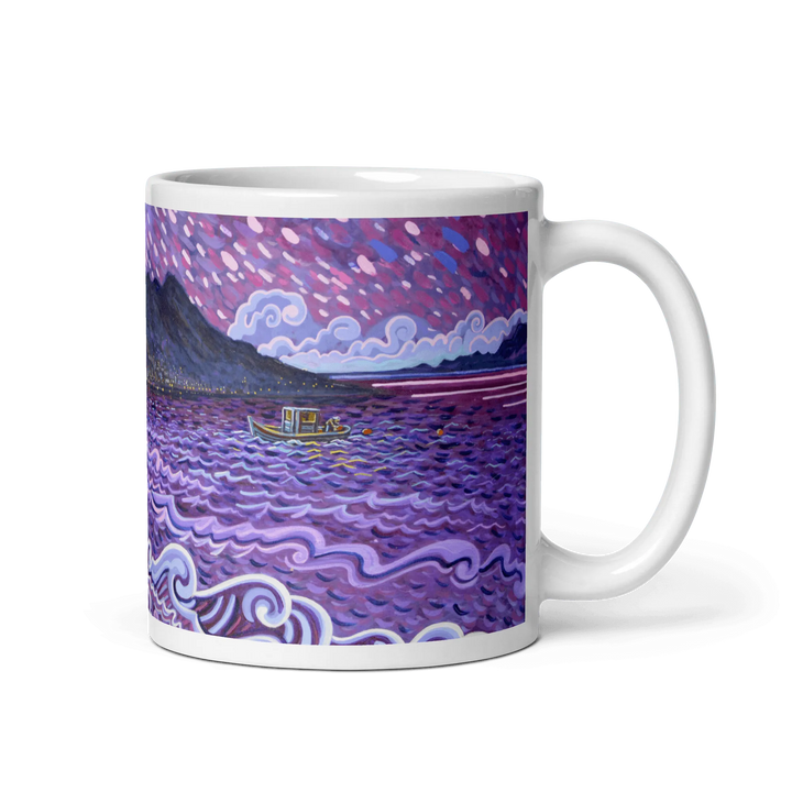 N7 - Purple night - Mug Panorama - Arte Caballero