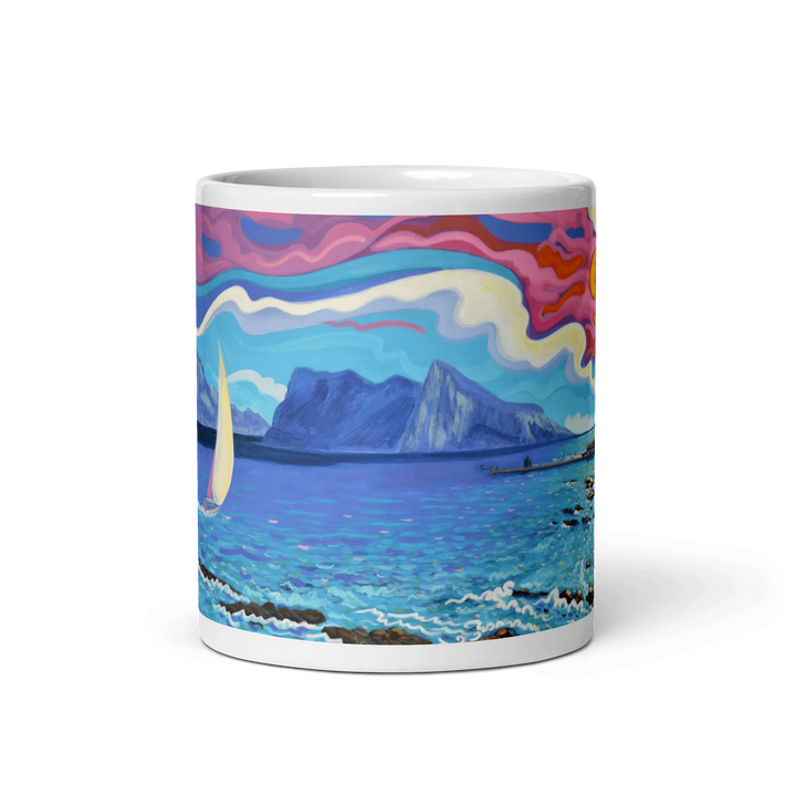 N140 - Sardine Beach - Mug Panorama - Arte Caballero